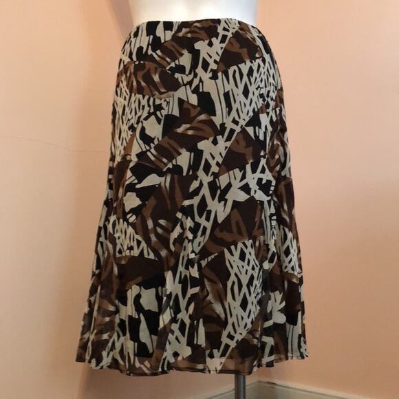 JM Collection Brown Black White floral Size 14 maxi flowery hippie chic bohemian - Picture 3 of 5